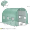 Outsunny polietileno plėvelė 3x2x2 m, atsarginė plėvelė su 6 langais sodo tuneliniam šiltnamiui