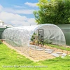 Outsunny šiltnamio plėvelė 6x10 m, vandeniui atspari sodo plėvelė su UV apsauga, ypač tvirta ir atspari plyšimui plastikinė plėvelė, danga šiltnamiams, plėvelė tuneliniams šiltnamiams, skaidri