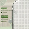Outsunny pakaitinė plėvelė šiltnamiui su UV apsauga, šoniniais langais, susukamos durimis, pakaitinis uždangalas, PE plėvelė pomidorų nameliui, šiltnamiui, balta, 140 x 143 x 190 cm