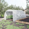 Outsunny plėvelinis šiltnamis su apsauga nuo UV spindulių, 3,97 x 3,02 x 2 m, pomidorų šiltnamis su šoninėmis durimis, vėjui atsparus tunelinis šiltnamis, plieno, baltas