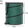 Outsunny sodo maišai 2x160L, vandeniui atsparūs, su užtraukiamu dangčiu ir rankenomis, stabilūs, savaime stovintys, daugkartinio naudojimo maišai sodo atliekoms ir žaliai masei