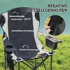 Outsunny 2 dalių sulankstomų kėdžių komplektas, kempingo kėdė su porankiais, puodelių laikikliu, galvos atrama, šaltkrepšiu, paminkštinta, atlaikanti iki 120 kg, žvejybos kėdė, sodo kėdė sodui ir kempingui