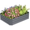 Outsunny pakelta lova iš plieno, sodinimo lova šalto rėmo sodo lova gėlių dėžė sukraunama, sodinukų dėžutė daržovių lova 120x90x30cm sodo balkonui, gėlių, augalų, daržovių sodinukas