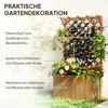 "Outsunny" pakelta lysvės sodinukų dėžutė su grotelėmis stogas grotelės sodinukų gėlių dėžutė mediena, sodo grotelės 64 x 33 x 122 cm sodo balkonas terasa, vazonas vijokliniams augalams krepšelis augalai, gėlės