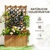 "Outsunny" pakelta lysvės sodinukų dėžutė su grotelėmis stogas grotelės sodinukų gėlių dėžutė mediena, sodo grotelės 64 x 33 x 122 cm sodo balkonas terasa, vazonas vijokliniams augalams krepšelis augalai, gėlės