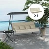 Outsunny Lauko sūpynių pagalvėlė 170 cm - smėlio spalvos