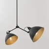 Pakabinamas šviestuvas Customform Lempos, COBEN TWO HEAD, 1.04x1 m, Juoda