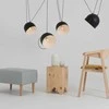 Pakabinamas šviestuvas Customform Pakabinami šviestuvai POPO L 4, juodi, Ø 23 cm
