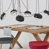Pakabinamas šviestuvas Customform Liuminorius, POPO FLAT L 6, Juodas