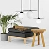 Pakabinamas šviestuvas Customform Pakabinama lempa, SKIVA BALL M, 0.21 m, Juoda