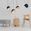 Pakabinamas šviestuvas Customform Pakabinami šviestuvai POPO L 4, juodi, Ø 23 cm