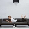 Pakabinamas šviestuvas Relaxdays Juodas krištolinis lubinis šviestuvas