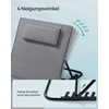 „Songmics Rinkinys 1“ paplūdimio gultas su sklandžiu atlošo reguliavimu