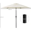 "Outsunny" sulankstomas skėčio skėtis sodo skėtis su rankine rankena aliuminio 180/㎡ poliesterio smėlio spalvos ∅2,6 x 2,35 m