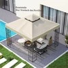 Outsunny "Outsuuny" pakaitinis pavėsinės stogas 3 x 3 m, vandenį atstumiantis pavėsinės stogas, dvigubas pakaitinis sodo pavėsinės stogas, atsarginės dalys iš Oksfordo audinio, 370 g/m², kreminės baltos spalvos