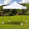 "Outsunny" paviljono pagrindo svorių rinkinys iš 4 vandens smėlio PE Ø24xH25cm vakarėlių palapinės stovo apsauga