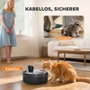 PawHut 7 l kačių fontanas, girdykla katėms su tylia pompa, LED, išmaniuoju jutikliu, aktyvintos anglies filtru, vandens lygio langeliu, lengvai valoma, vandens fontanas katėms ir šunims