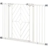 PawHut apsauginiai varteliai šunims, automatinės durys, be gręžimo, 74–100 cm, balti