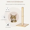 PawHut draskyklė-stulpas, sizalio draskymo stulpas katėms, stabilus, su kamuoliuku, 60 cm, medžio drožlių plokštė, smėlio spalvos ir ąžuolo