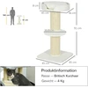 PawHut 91 cm kačių draskyklė, kačių bokštas su sizalio stulpais, platforma, pagalvėlėmis, kelių aukštų draskyklė, laipynė, vidutinio dydžio katėms, kreminė balta
