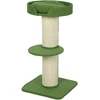 PawHut katės draskyklė, 91 cm, su guoliu, platforma, avies vilna, žalia