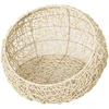 PawHut rotango kačių guolis, patogi kačių ola su pagalvėle, pintas guolis katėms ir šunims, beige, Ø56x35 cm