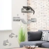 PawHut kačių laipiojimo sienelės rinkinys, 4 dalių kačių baldai su laipteliais, kopėčiomis, šuolių platformomis, draskyklėmis, žaisliniu kamuoliuku, sizaliu, katėms iki 5kg, šviesiai pilkas