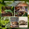 PawHut stiklinis terariumas ropliams, paaukštintas ir vandeniui atsparus dugnas, užraktas su mygtuku