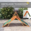 PawHut šunų agility tiltelis, šunų agility įranga su sulankstomu tiltu, neslystančiu paviršiumi, reguliuojamo aukščio, sodui, 173 x 59 x 66 cm, oranžinė