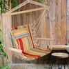 Outsunny Pakabinamas sėdims hamakas su kryžmine atrama ir pagalvėle - įvairiaspalvė