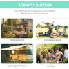 "Outsunny" pavėsinė 3x2,5 m plieninė vandens nepraleidžianti apsauga nuo saulės su reguliuojamu stogu sieninė sodo pavėsinė laisvai pastatoma terasos danga, skirta sodo balkonui kreminė balta