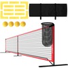 SPORTNOW nešiojamas pickleball tinklo rinkinys, 6,7 m pickleball sistema su tinklu, aikštelės žymėjimo rinkiniu, kamuoliukų rinktuvu, keturiais kamuoliukais ir krepšiu nešiojimui, laukui, įvažiavimui