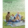 Songmics Pikniko antklodė 200 x 200 cm su 4 inkarais šviesiai mėlyna