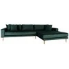 House Poilsio sofa, Lido, Tamsiai žalia, Natūralios medinės kojos