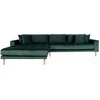 House Poilsio sofa, Lido, Tamsiai žalia, Natūralios medžio kojos