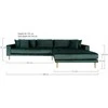 House Poilsio sofa, Lido, Tamsiai žalia, Natūralios medinės kojos