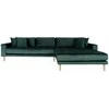 House Poilsio sofa, Lido, Tamsiai žalia, Natūralios medinės kojos