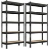 Songmics Didelio atsparumo lentyna su 5 lentynomis 30 x 75 x 150 cm juoda