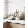 Songmics Virtuvės lentynų rinkinys, 19.5x29.7x15.5 cm ir 18.5x29.7x13.6 cm, juodas