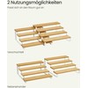 SONGMICS prieskonių lentynų rinkinys, 2 vnt., kiekviena su 4 lentynomis, natūralios smėlio spalvos ir debesų baltos spalvos