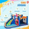 Outsunny Pripučiamas batutas vaikams su oro pūstuvu, vandens žaidimų centras nuo 3 metų