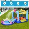 "Outsunny" Pripučiama šokinėjanti pilis su aštuonkojo raštu, su nusileidimo kalneliu, žaidimų pilimi, batutu, vandens čiuožykla, baseinu, skirta 3-8 metams, Oksfordo audinys