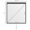 Projektorius HOMCOM projektoriaus ekranas 152 x 152 cm 85 colių 1:1 HD 4K projektoriaus ekranas namų kino teatrui biuro pristatymams