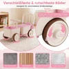 Promotions 3 viename vaikų stumdomas automobilis su virve ir daiktadėže 67,3x28x34,8 cm rožinis