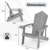Promotions Adirondack Kėdė, 105° Ergonomiškas Pasvirimas, Pilka