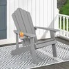 Promotions Adirondack Kėdė, 105° Ergonomiškas Pasvirimas, Pilka