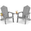 Promotions Adirondack Sodo Kėdžių Rinkinys 85x77x94 cm Šviesiai Pilka HIPS Medžiaga