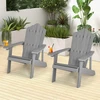 Promotions Adirondack Sodo Kėdžių Rinkinys 85x77x94 cm Šviesiai Pilka HIPS Medžiaga