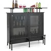 Promotions Alkoholio baro stalas, 121.9x50.8x106.7 cm, Juodas
