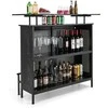 Promotions Alkoholio baro stalas, 121.9x50.8x106.7 cm, Juodas